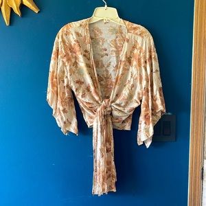 Bohemian tie blouse